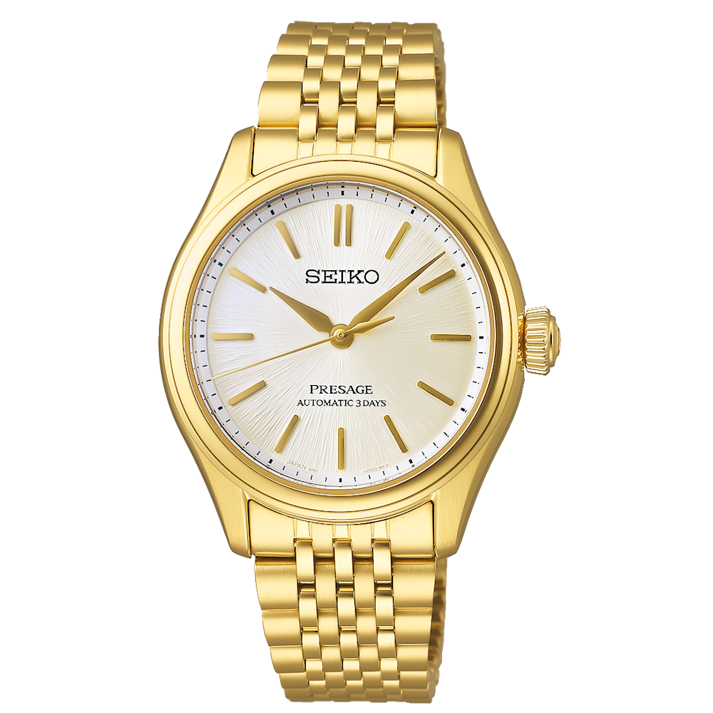 RELÓGIO SEIKO PRESSAGE CLASSIC 36MM 6R51 DOURADO