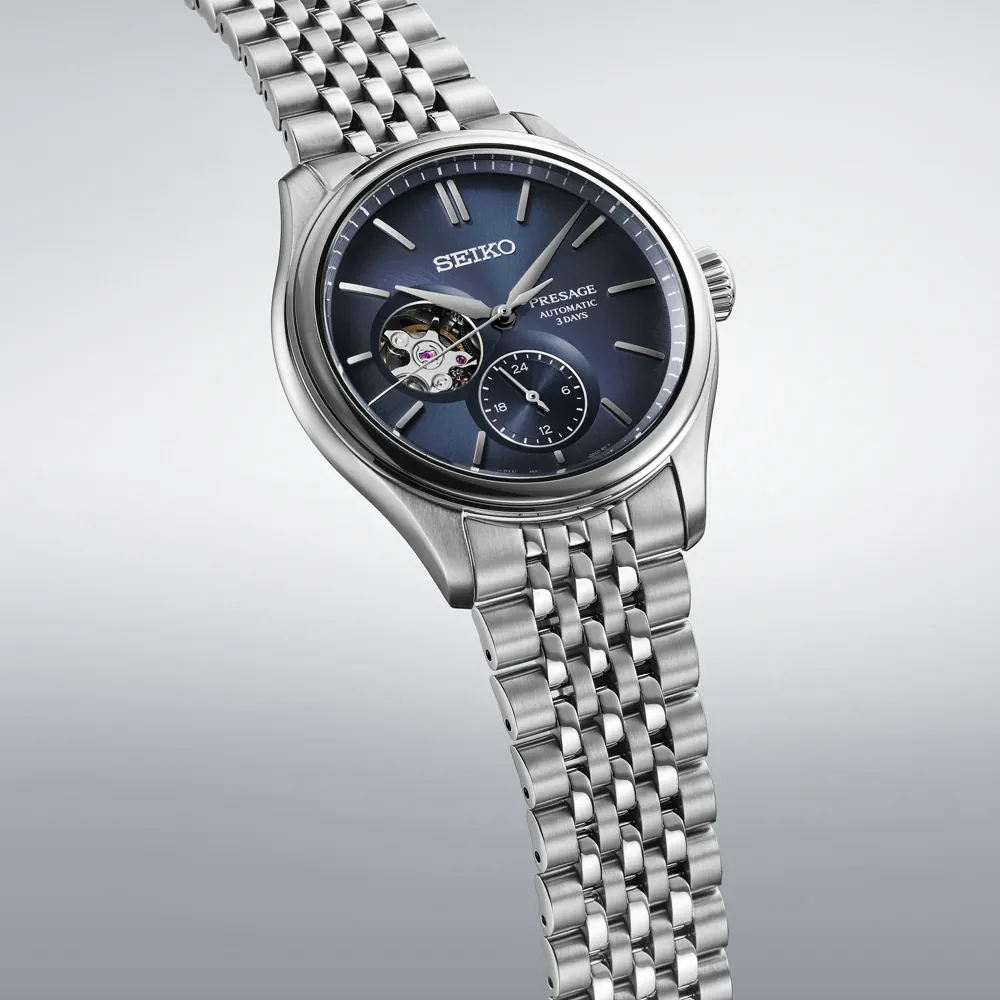 RELÓGIO SEIKO PRESSAGE CLASSIC 40.2MM ÍNDIGO 6R5J