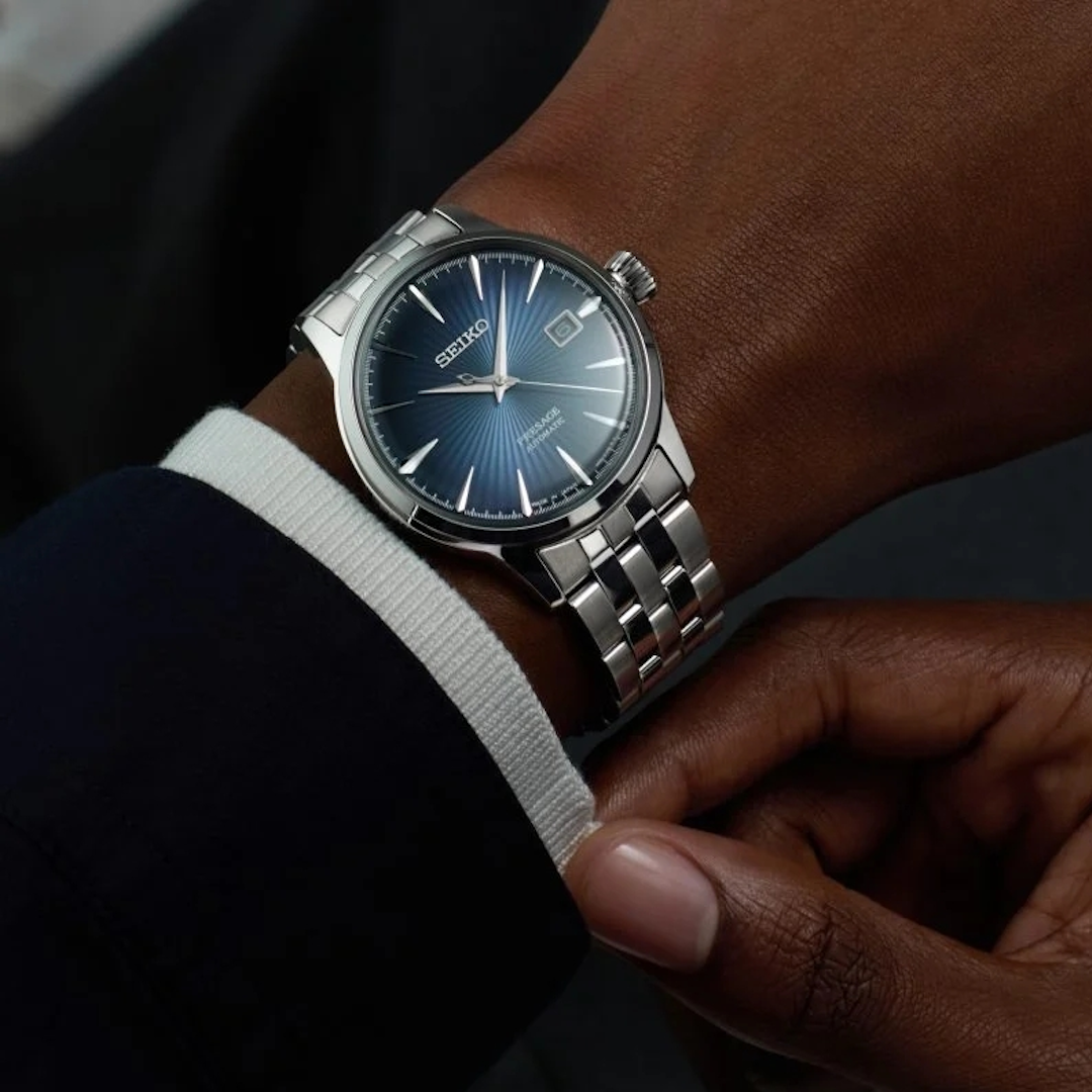 RELÓGIO SEIKO PRESAGE COCKTAIL AUTOMÁTICO 4R35 AZUL