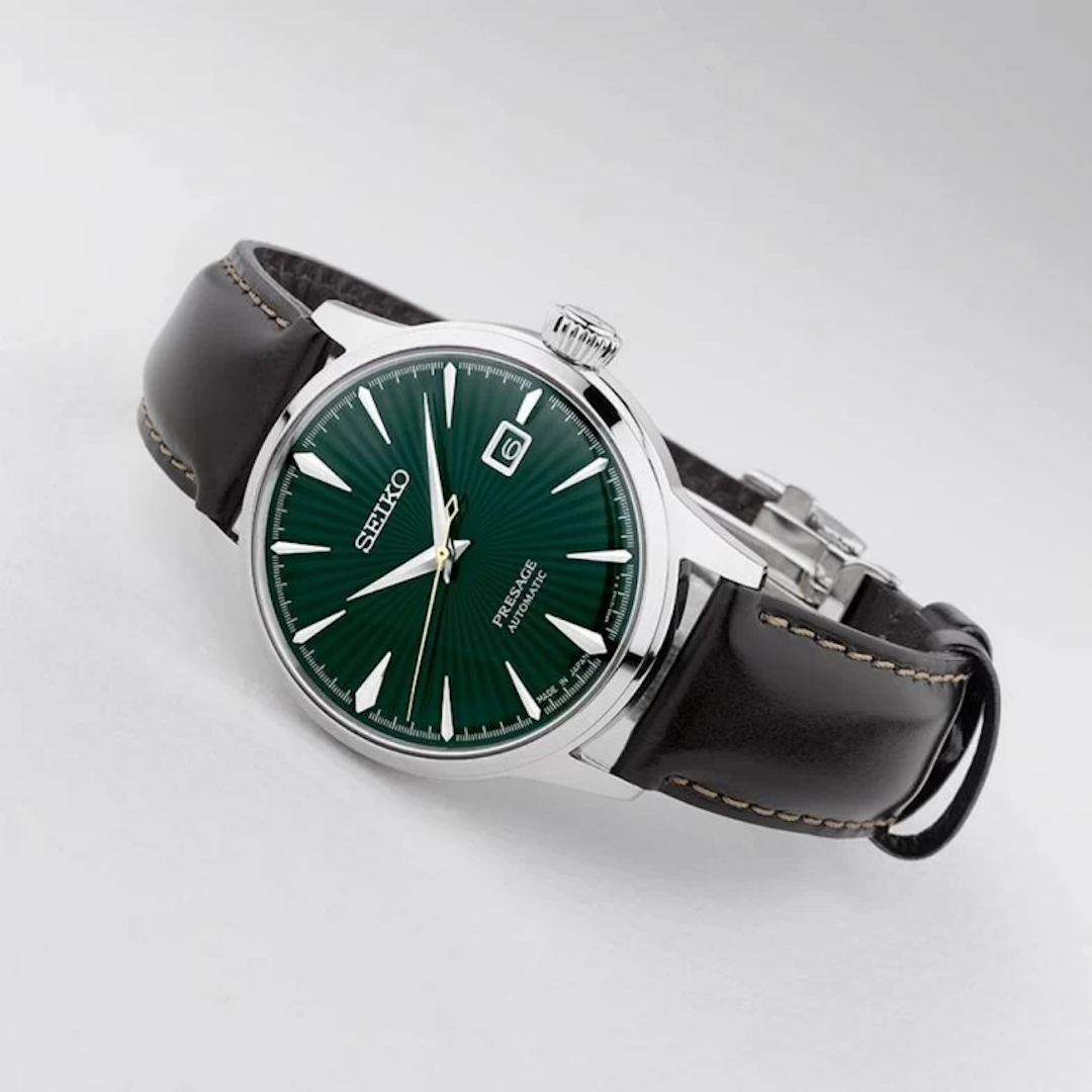 RELÓGIO SEIKO PRESAGE COCKTAIL AUTOMÁTICO MOSTRADOR VERDE