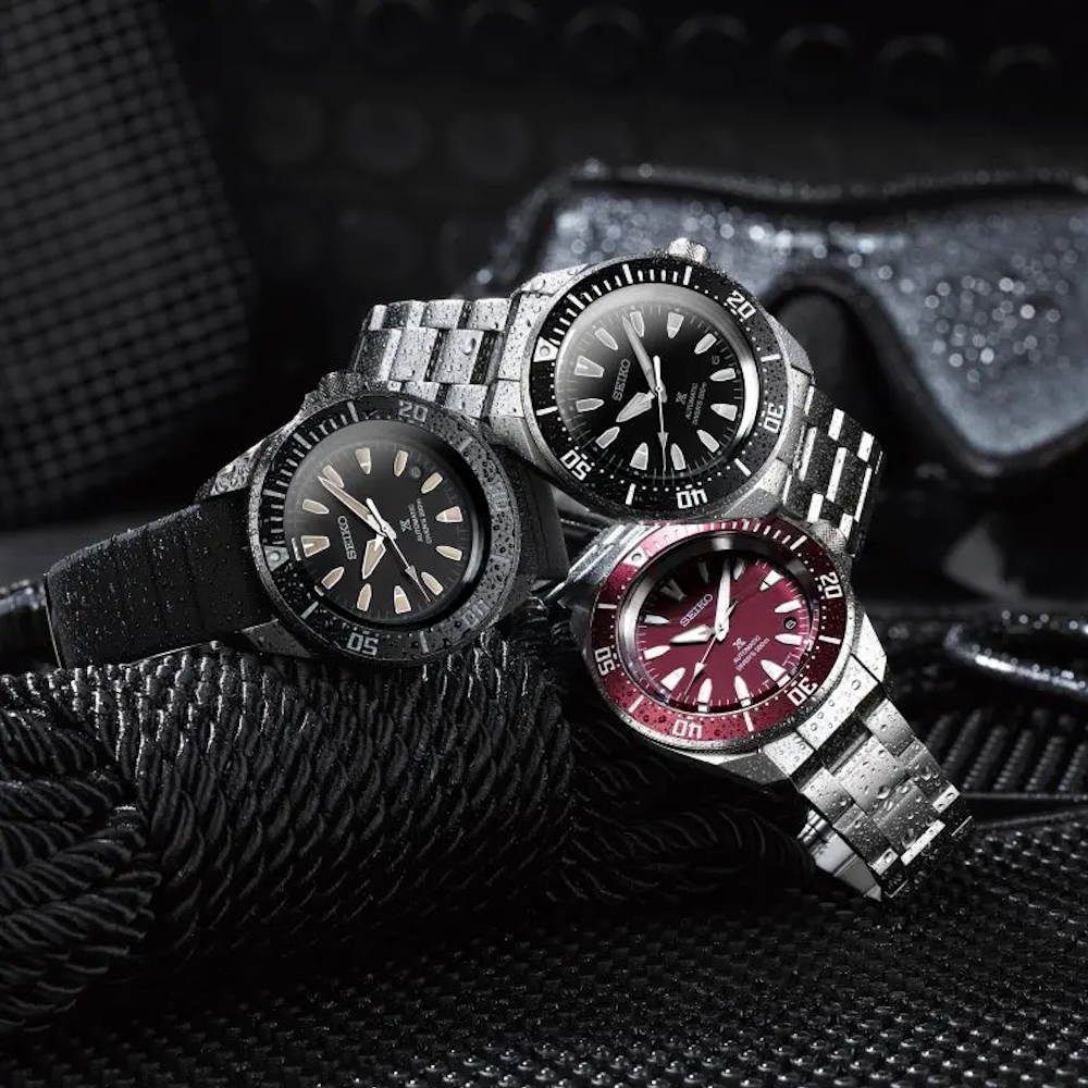 RELÓGIO SEIKO PROSPEX MAR SAMURAI 4R35 PRETO SILICONE
