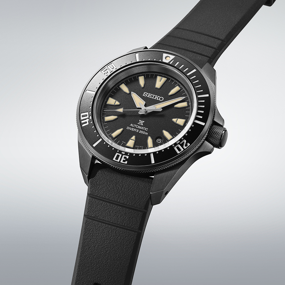 RELÓGIO SEIKO PROSPEX MAR SAMURAI 4R35 PRETO SILICONE