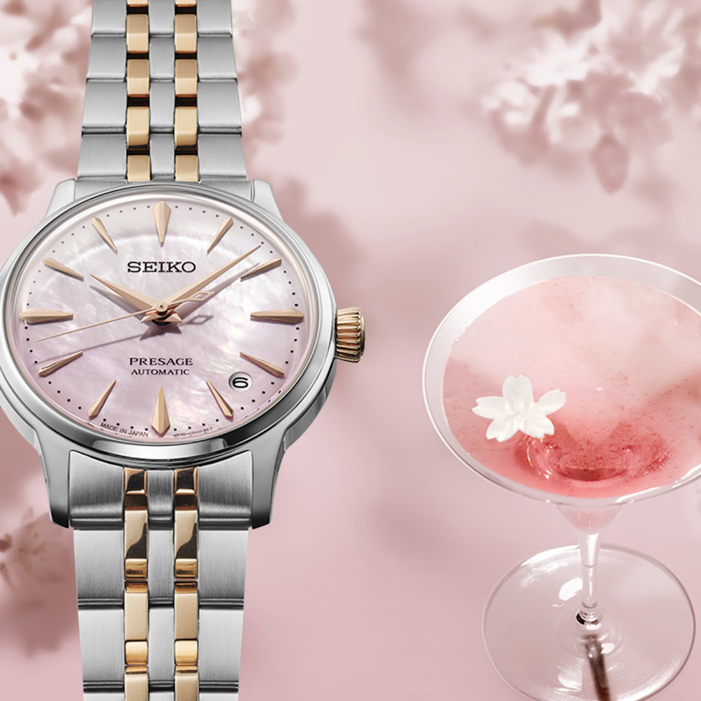 RELÓGIO SEIKO SE PRESAGE COCKTAIL EDIÇAO LIMITADA SAKURA AVIATION