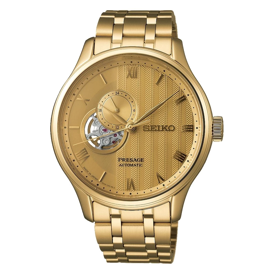 RELÓGIO SEIKO PRESAGE AUTOMÁTICO JAPONESE GARDEN DOURADO