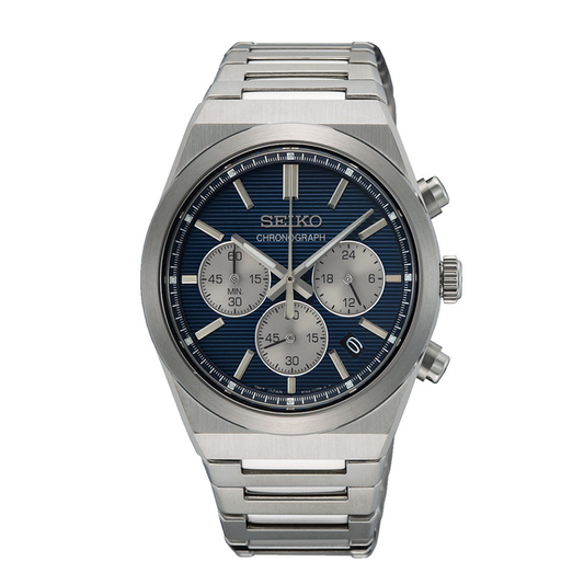 RELÓGIO SEIKO ESSENTIALS CRONÓGRAFO MOSTRADOR AZUL