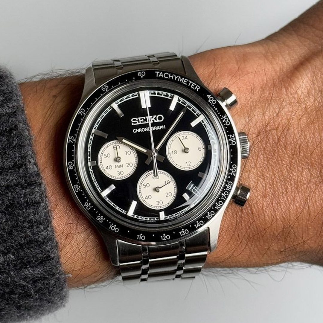 RELÓGIO NEO SPORTS CRONÓGRAFO PRETO E BEGE