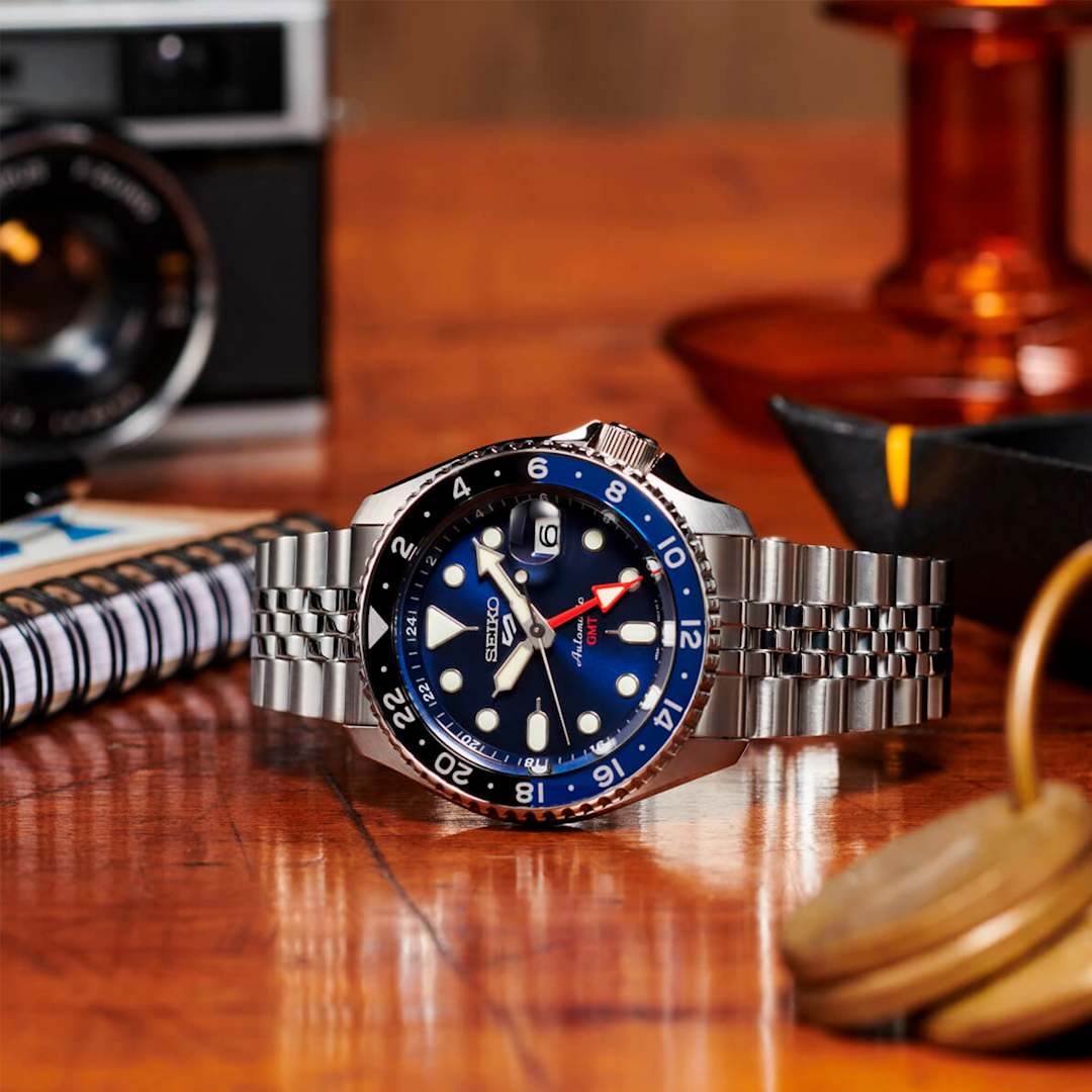 RELÓGIO SEIKO 5 SPORTS STYLE SKX DESIGN GMT AZUL