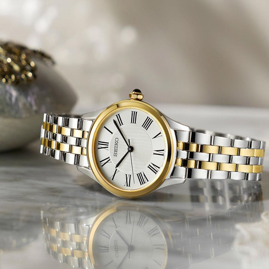 RELÓGIO SEIKO LADIES QUARTZO NUM. ROMANA BICOLOR