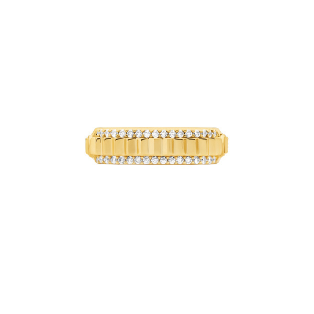 ANEL MICHAEL KORS EM AÇO PLAQUEDO A OURO18K
