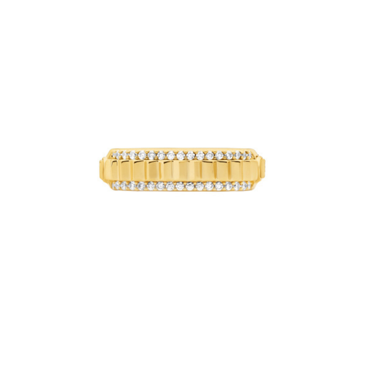 ANEL MICHAEL KORS EM AÇO PLAQUEDO A OURO18K