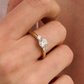 ANEL TI SENTO EM PRATA 925% BICOLOR COM ZIRCONIAS