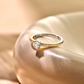 ANEL TI SENTO EM PRATA 925% BICOLOR COM ZIRCONIAS