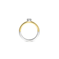 ANEL TI SENTO EM PRATA 925% BICOLOR COM ZIRCONIA