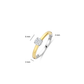 ANEL TI SENTO EM PRATA 925% BICOLOR COM ZIRCONIA
