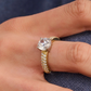 ANEL TI SENTO EM PRATA 925% BICOLOR COM ZIRCONIAS