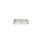 ANEL TI SENTO EM PRATA 925% BICOLOR COM ZIRCONIAS