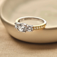 ANEL TI SENTO  EM PRATA 925% BICOLOR COM ZIRCONIAS