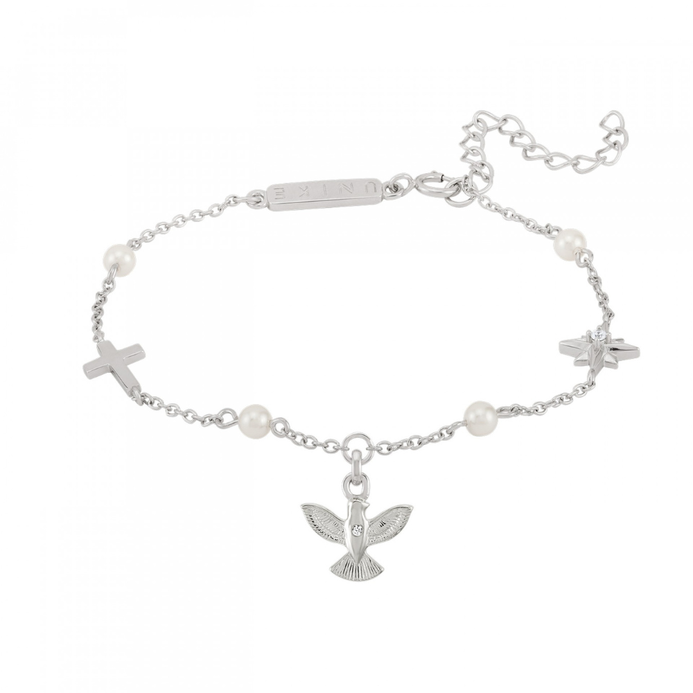 PULSEIRA UNIKE EM PRATA 925 HOPE ESPIRITO SANTO COM PEROLAS