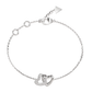 PULSEIRA GUESS EM AÇO COM CORAÇÕES E ZIRCONIAS