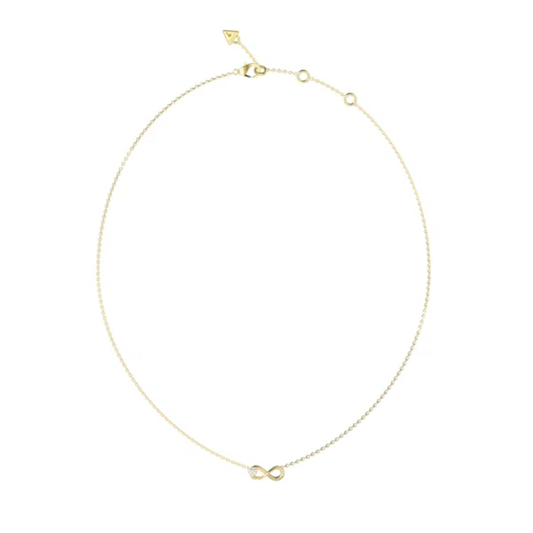 COLAR GUESS EM AÇO DOURADO COM INFINITO E ZIRCONIAS