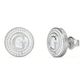 BRINCOS GUESS EM AÇO COM ZIRCONIAS