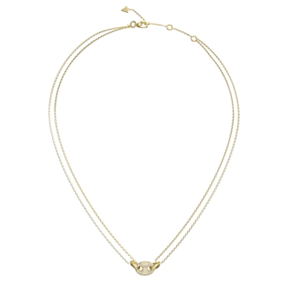 COLAR GUESS EM AÇO COM ZIRCONIAS DOURADO