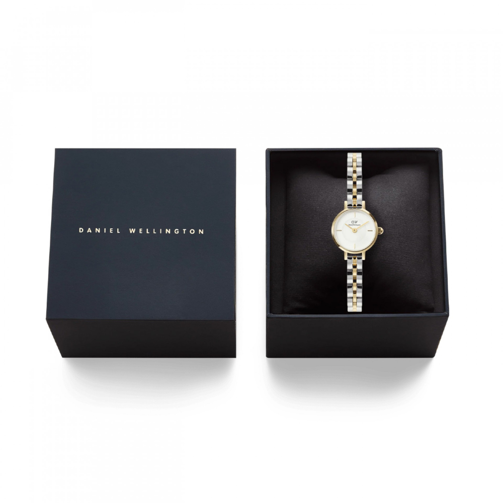 RELOGIO DANIEL WELLINGTON SENHORA PETITE MINI 19 ARCH 3-LINK BICOLOR