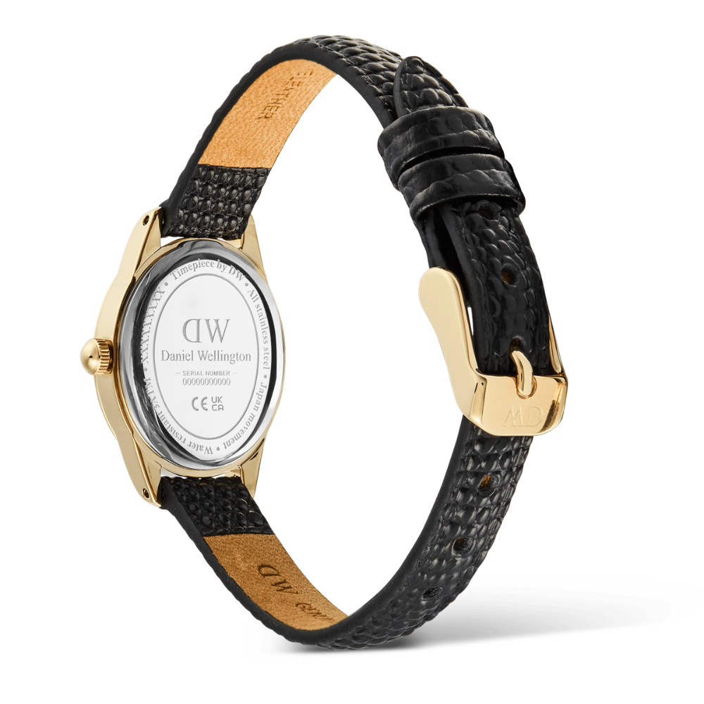 RELOGIO DANIEL WELLINGTON SENHORA OPHELIA MINI 22X25 BLACK LIZARD UNITONE