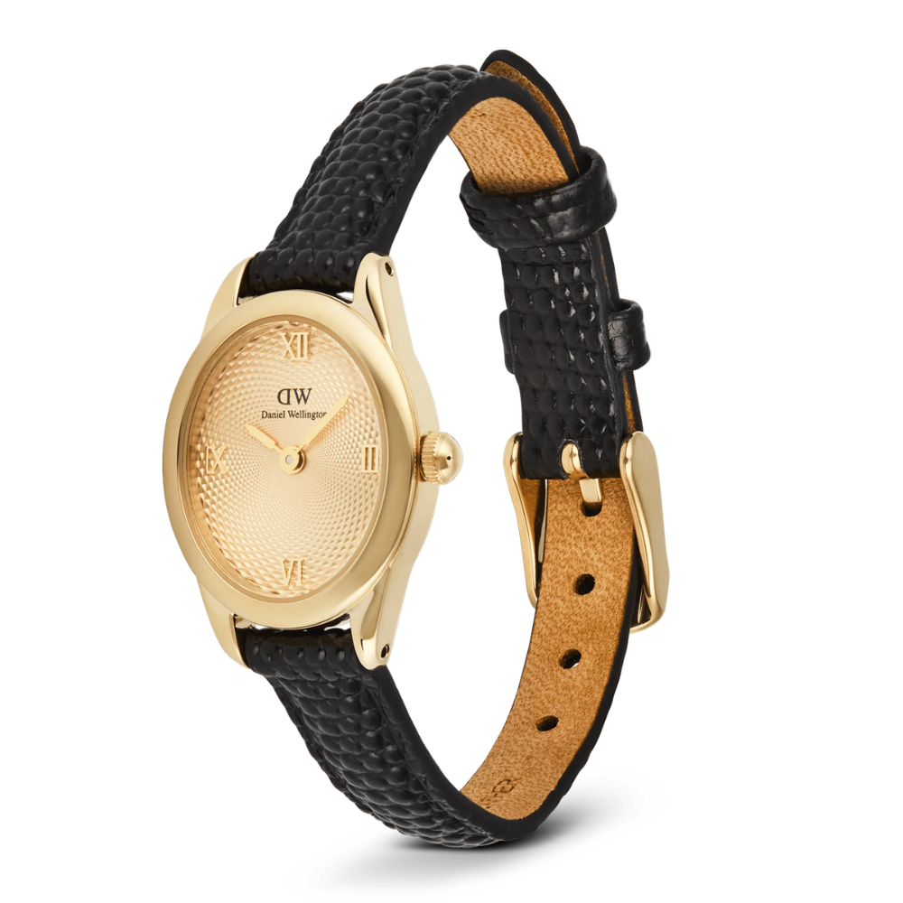 RELOGIO DANIEL WELLINGTON SENHORA OPHELIA MINI 22X25 BLACK LIZARD UNITONE