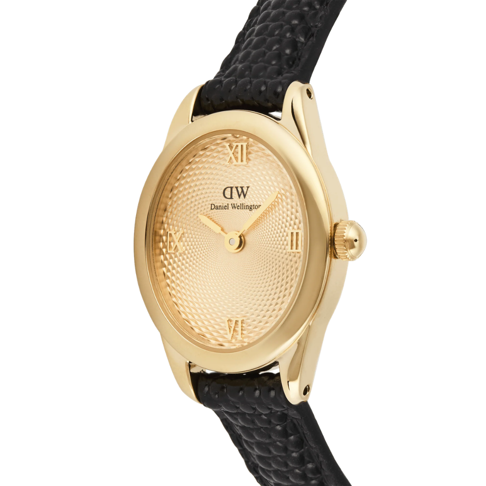 RELOGIO DANIEL WELLINGTON SENHORA OPHELIA MINI 22X25 BLACK LIZARD UNITONE