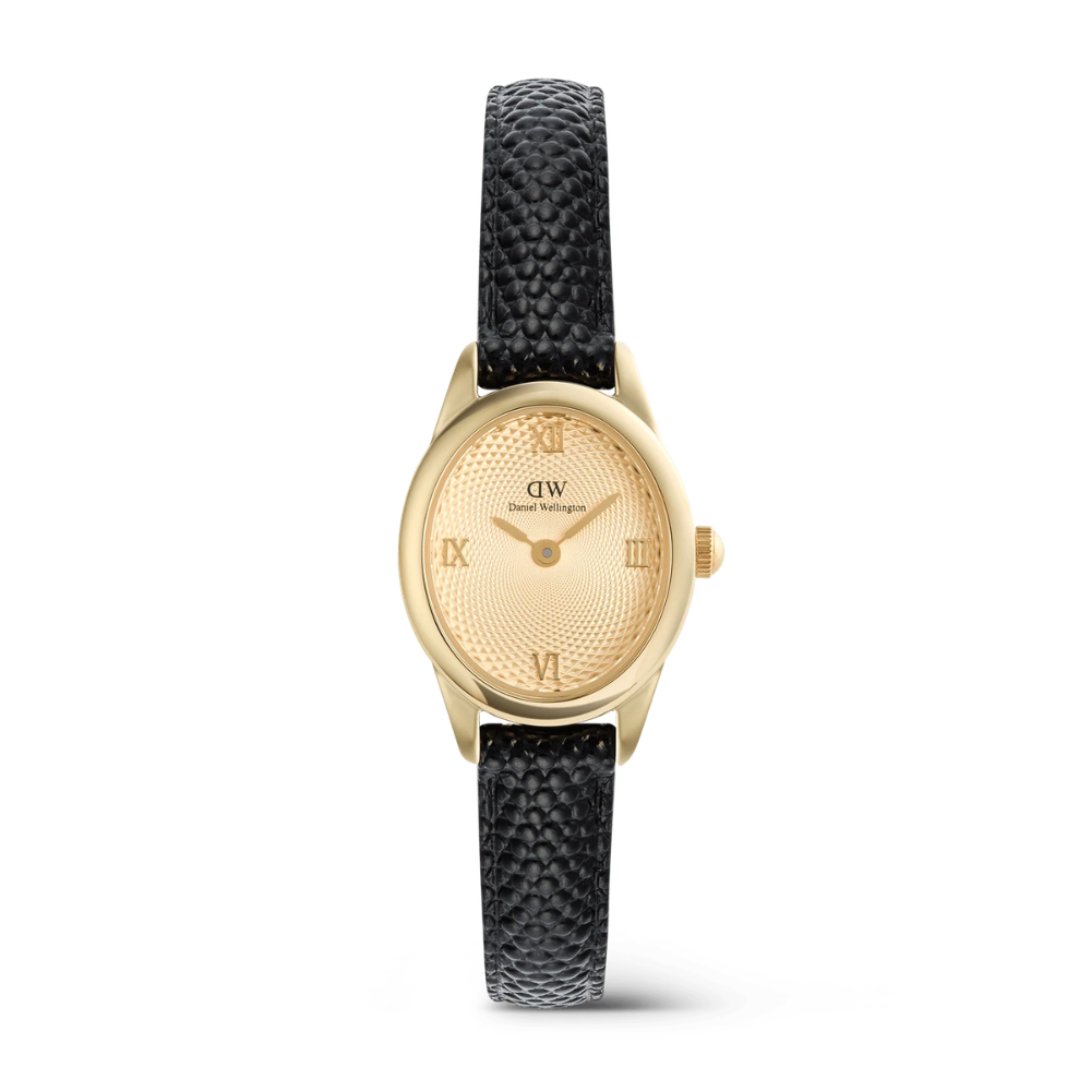 RELOGIO DANIEL WELLINGTON SENHORA OPHELIA MINI 22X25 BLACK LIZARD UNITONE