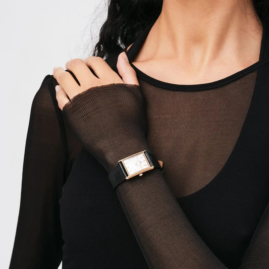 RELOGIO DANIEL WELLINGTON  THE BOUND 35X24 PELE CROC PREPA MOST BRANCO