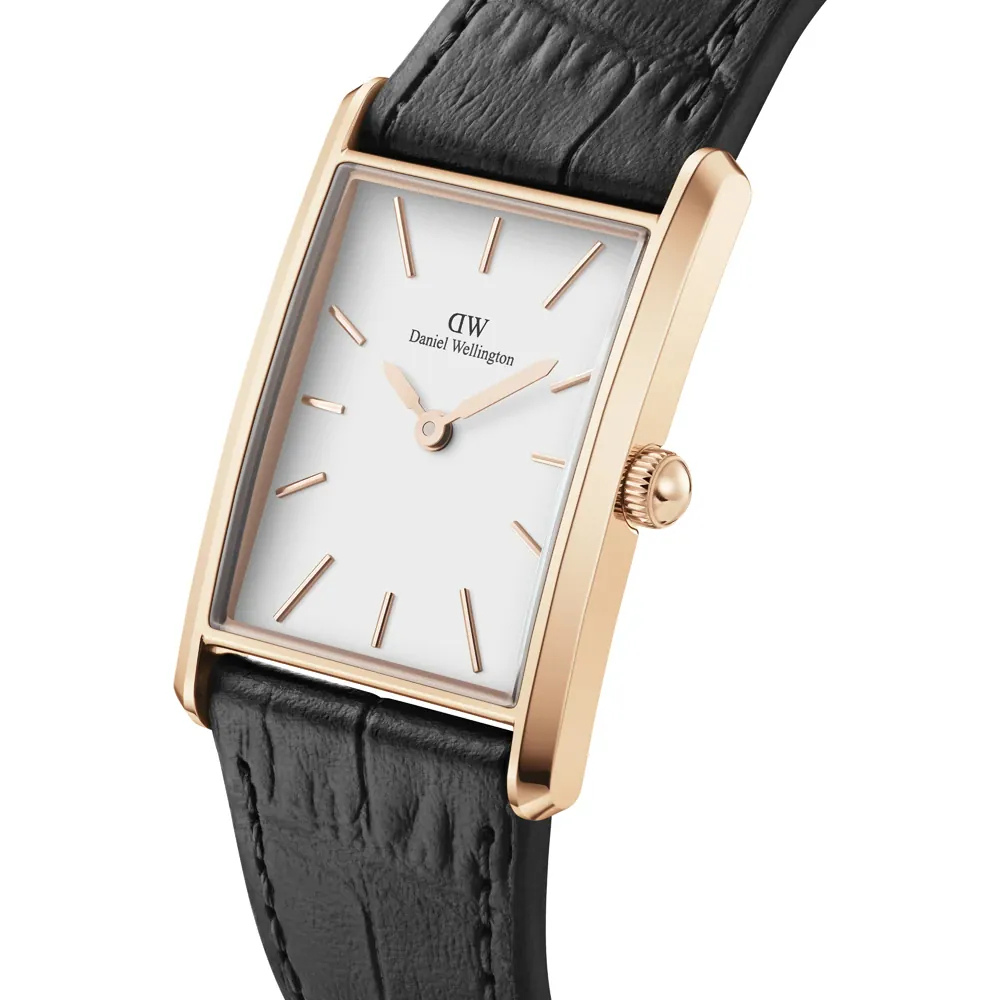 RELOGIO DANIEL WELLINGTON  THE BOUND 35X24 PELE CROC PREPA MOST BRANCO