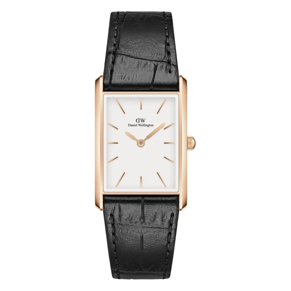 RELOGIO DANIEL WELLINGTON  THE BOUND 35X24 PELE CROC PREPA MOST BRANCO