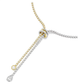 Colar Swarovski Y Hyperbola Lapidação redonda, Nó, Branco, Acabamento de combinação de metais