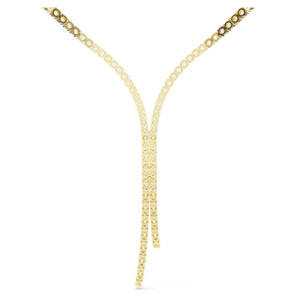 Colar Swarovski Y Matrix Lapidação redonda, Branco, Acabamento em ouro de 18 quilates