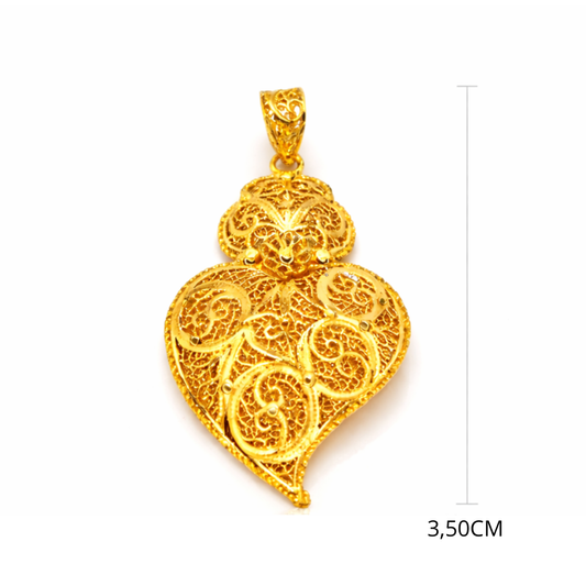 Coração Filigrana em Ouro 19.2k
