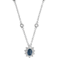 COLAR EM PRATA ZIRCÔNIA C/ PEDRA AZUL