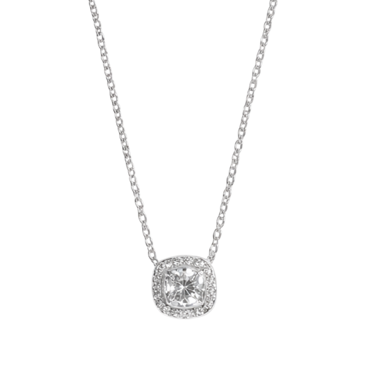 COLAR EM PRATA 925 COM ZIRCÔNIAS CRISTAL