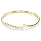 Bracelete Swarovski Mesmera Combinação de lapidações, Branca, Acabamento em ouro de 18 quilates