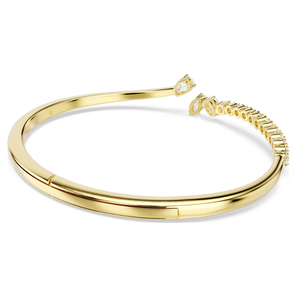 Bracelete Swarovski Mesmera Combinação de lapidações, Branca, Acabamento em ouro de 18 quilates