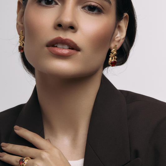 BRINCOS EUGÉNIO CAMPOS EM PRATA 925% COM ZIRCONIA