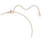 Pingente Swarovski Swan Combinação de lapidações, Cisne, Preto, Acabamento em ouro rosa de 18 quilates