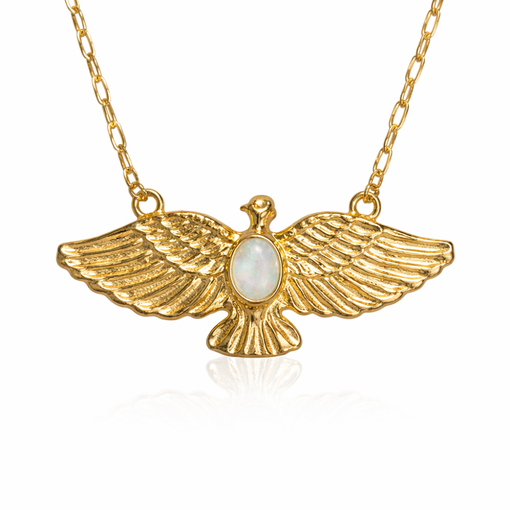 COLAR EM PRATA 925 DOURADA COM  ESPIRITO SANTO