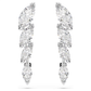 Brincos Swarovski Mesmera Lapidação Marquesa, Brancos, Lacado a ródio