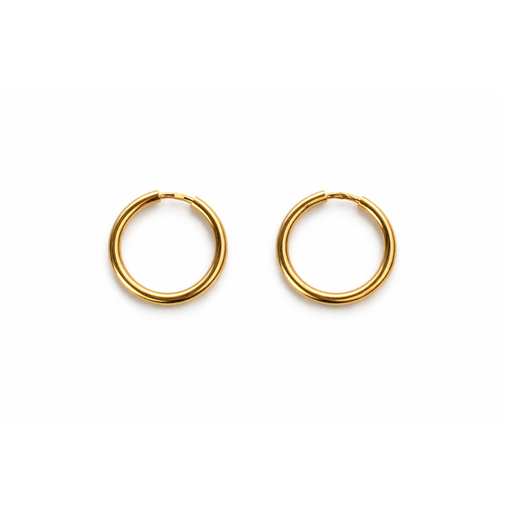 ARGOLA EM PRATA 925 - 1CM