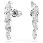 Brincos Swarovski Mesmera Lapidação Marquesa, Brancos, Lacado a ródio
