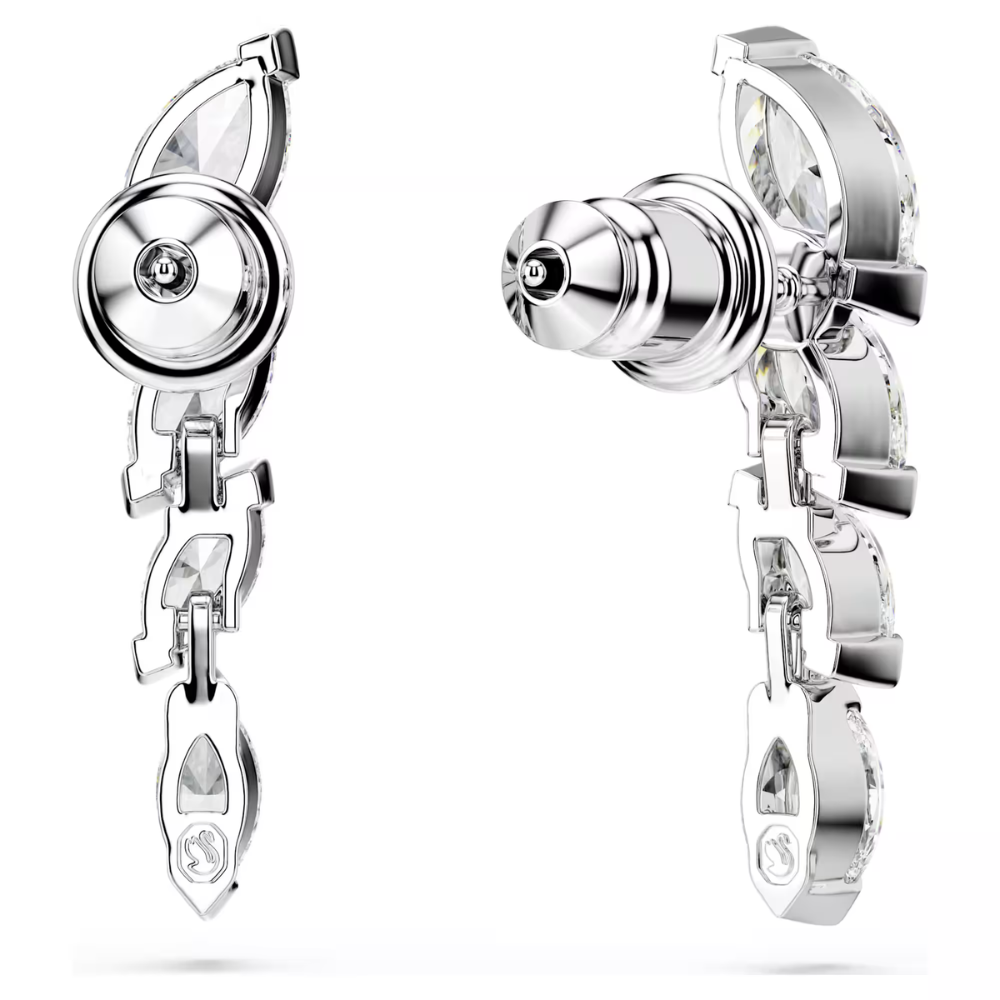 Brincos Swarovski Mesmera Lapidação Marquesa, Brancos, Lacado a ródio