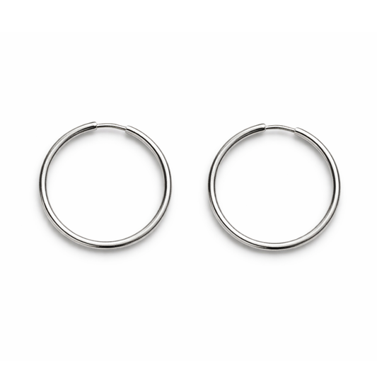 ARGOLA EM PRATA 925 - 2.50CM