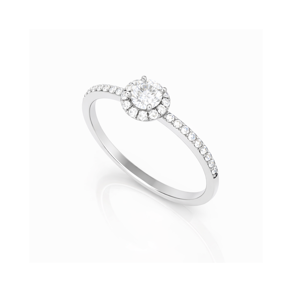 ANEL EM OURO COM DIAMANTES DE LABORATORIO